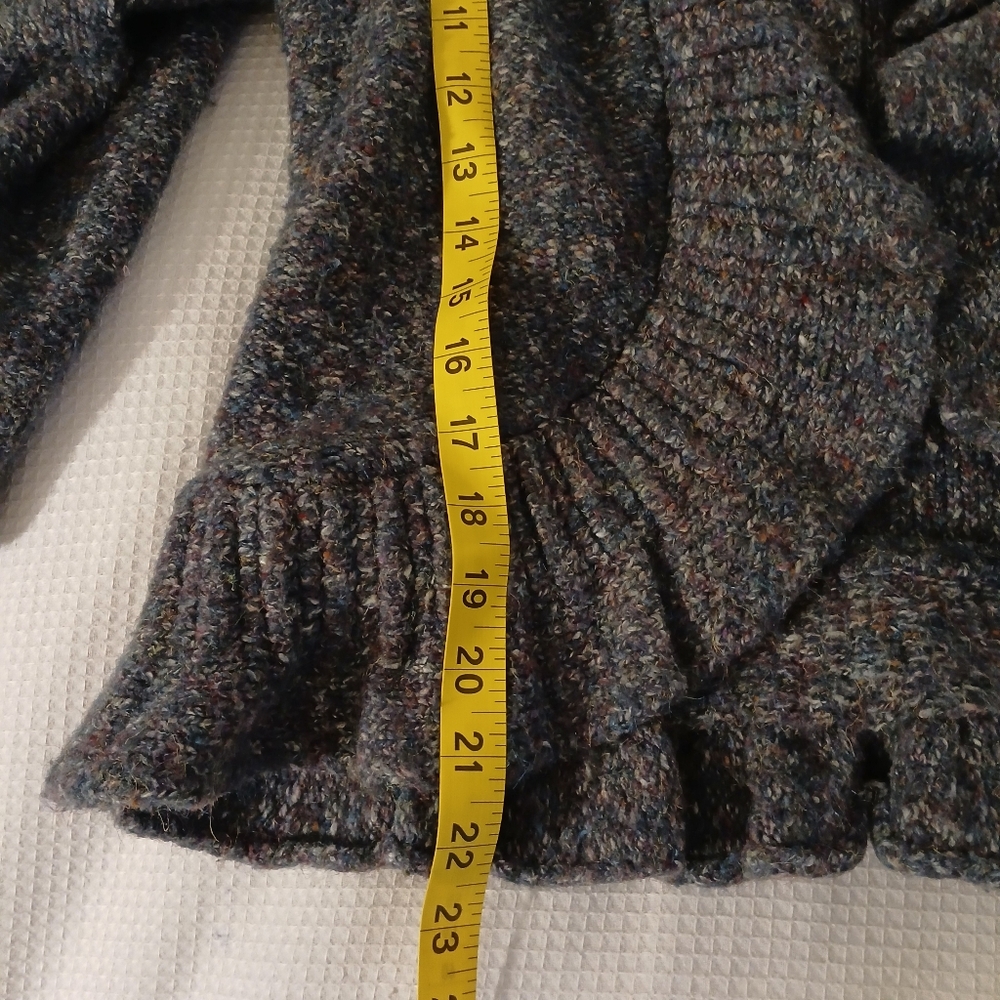 Ruby Rd. Gray Women's Sweater Sz L Open Front Chu… - image 7